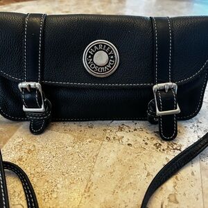 Harley-Davidson Black Leather Crossbody With Silver Hardware